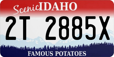ID license plate 2T2885X