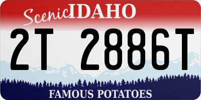ID license plate 2T2886T