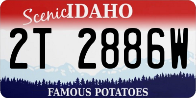 ID license plate 2T2886W