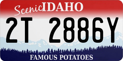 ID license plate 2T2886Y