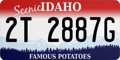 ID license plate 2T2887G