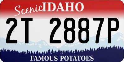ID license plate 2T2887P