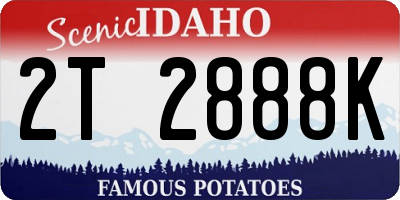 ID license plate 2T2888K