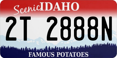 ID license plate 2T2888N