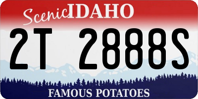 ID license plate 2T2888S