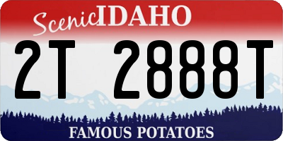 ID license plate 2T2888T