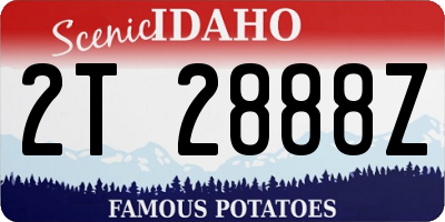 ID license plate 2T2888Z