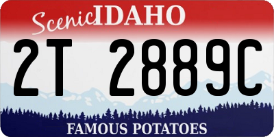 ID license plate 2T2889C