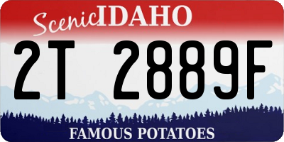 ID license plate 2T2889F