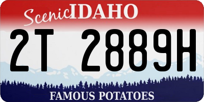 ID license plate 2T2889H