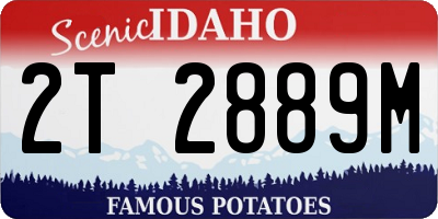 ID license plate 2T2889M