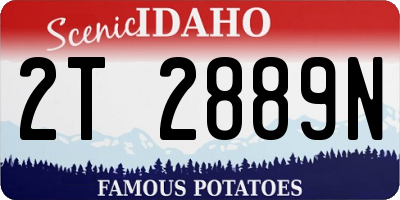 ID license plate 2T2889N