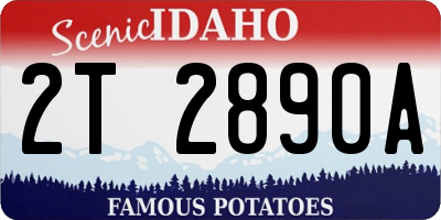 ID license plate 2T2890A