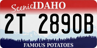 ID license plate 2T2890B