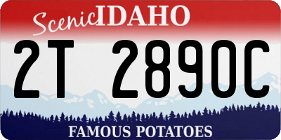 ID license plate 2T2890C