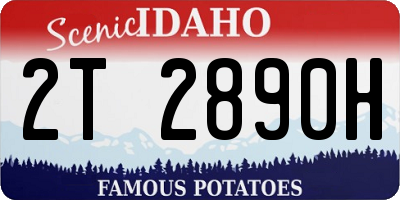 ID license plate 2T2890H