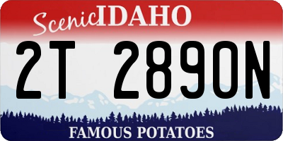 ID license plate 2T2890N