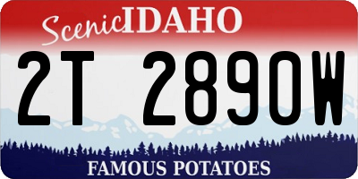 ID license plate 2T2890W