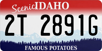 ID license plate 2T2891G