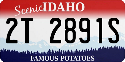ID license plate 2T2891S
