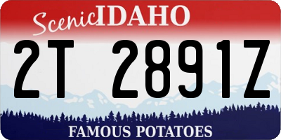 ID license plate 2T2891Z