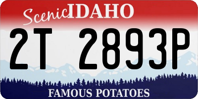 ID license plate 2T2893P