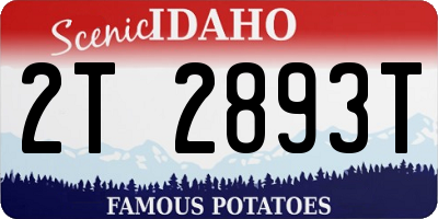 ID license plate 2T2893T