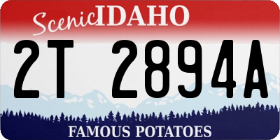 ID license plate 2T2894A