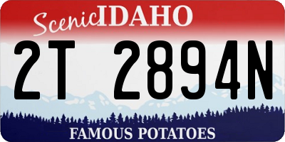 ID license plate 2T2894N