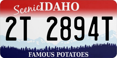 ID license plate 2T2894T