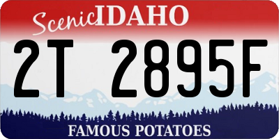 ID license plate 2T2895F