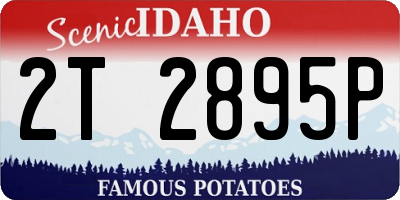 ID license plate 2T2895P