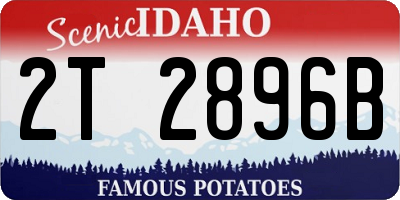 ID license plate 2T2896B