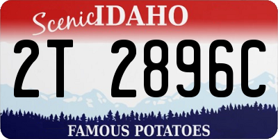 ID license plate 2T2896C