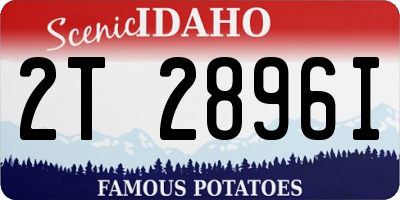 ID license plate 2T2896I