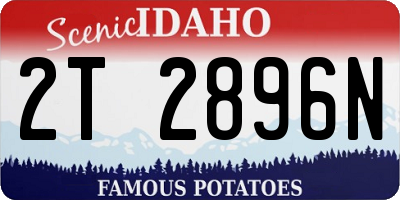 ID license plate 2T2896N