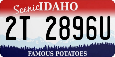 ID license plate 2T2896U