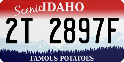 ID license plate 2T2897F