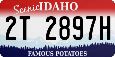 ID license plate 2T2897H