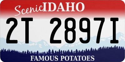 ID license plate 2T2897I