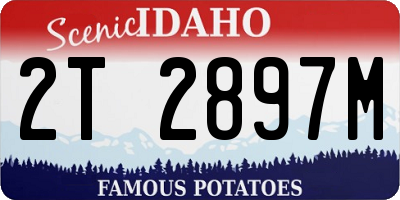 ID license plate 2T2897M