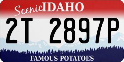ID license plate 2T2897P
