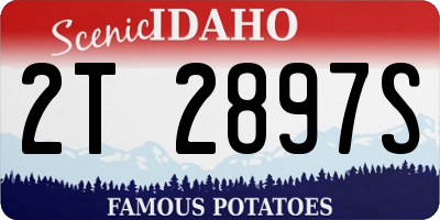ID license plate 2T2897S