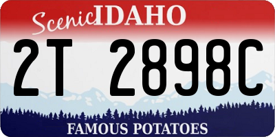 ID license plate 2T2898C