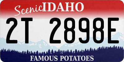ID license plate 2T2898E