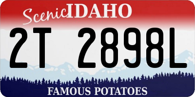 ID license plate 2T2898L