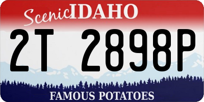 ID license plate 2T2898P