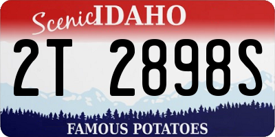 ID license plate 2T2898S