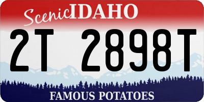ID license plate 2T2898T
