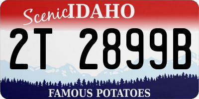 ID license plate 2T2899B